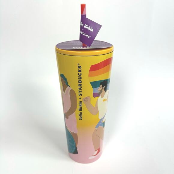 Sofie Birkin + Starbucks Pride Month Exclusive Stainless Cold Cup Tumbler 24 oz - Picture 3 of 6